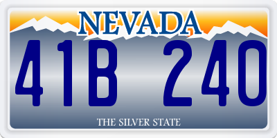 NV license plate 41B240