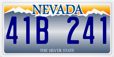 NV license plate 41B241