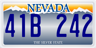 NV license plate 41B242