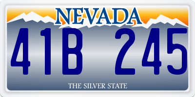 NV license plate 41B245