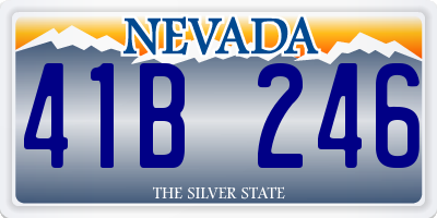 NV license plate 41B246