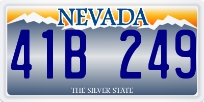 NV license plate 41B249