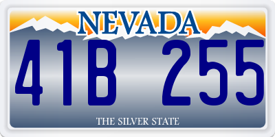 NV license plate 41B255