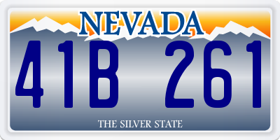 NV license plate 41B261