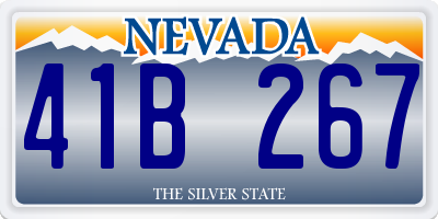 NV license plate 41B267