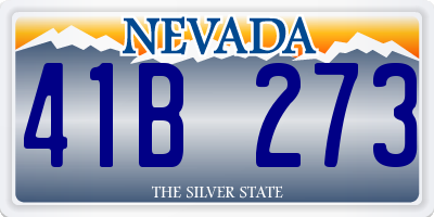 NV license plate 41B273