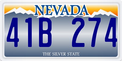 NV license plate 41B274