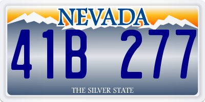 NV license plate 41B277