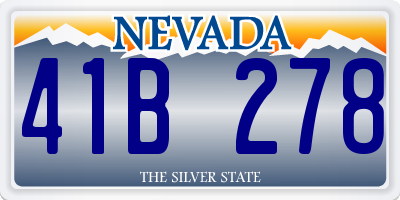 NV license plate 41B278