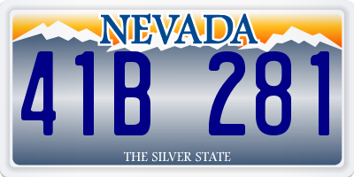 NV license plate 41B281