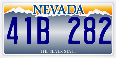 NV license plate 41B282