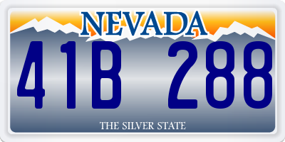 NV license plate 41B288