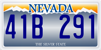 NV license plate 41B291