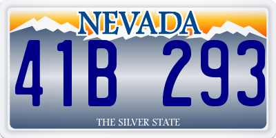NV license plate 41B293