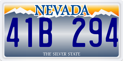 NV license plate 41B294