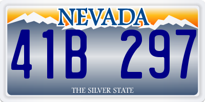 NV license plate 41B297