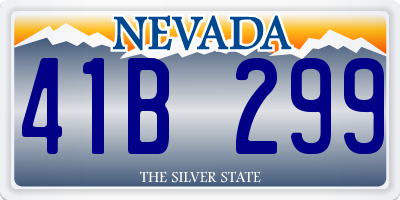 NV license plate 41B299