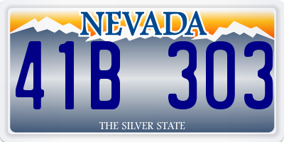 NV license plate 41B303