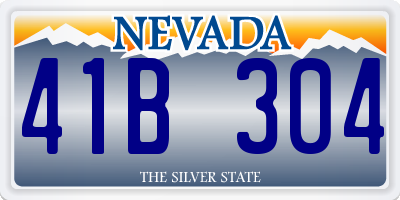 NV license plate 41B304