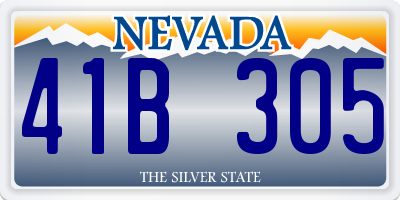 NV license plate 41B305