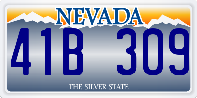 NV license plate 41B309