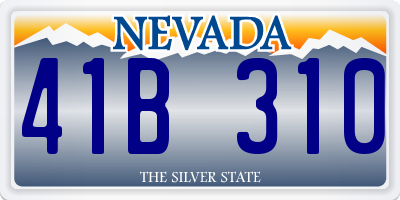 NV license plate 41B310