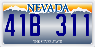 NV license plate 41B311