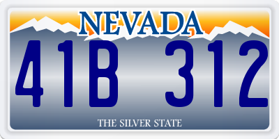 NV license plate 41B312