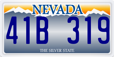 NV license plate 41B319