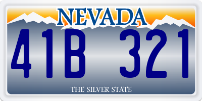 NV license plate 41B321