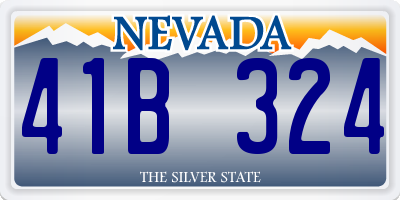 NV license plate 41B324