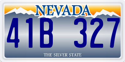 NV license plate 41B327