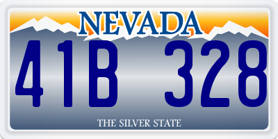 NV license plate 41B328