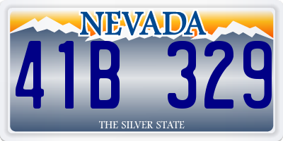 NV license plate 41B329