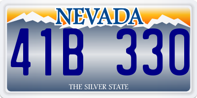 NV license plate 41B330
