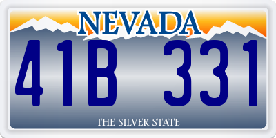 NV license plate 41B331