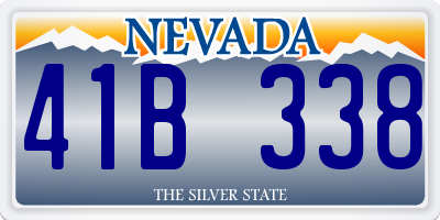 NV license plate 41B338