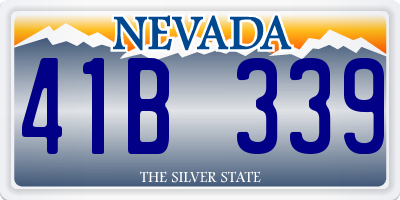 NV license plate 41B339