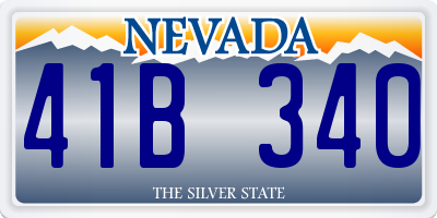 NV license plate 41B340