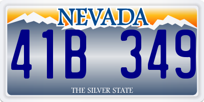 NV license plate 41B349