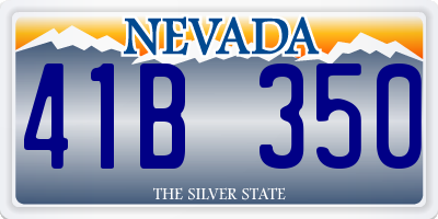 NV license plate 41B350