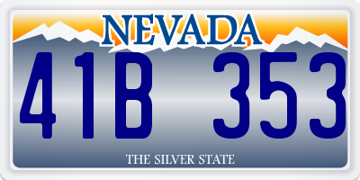 NV license plate 41B353