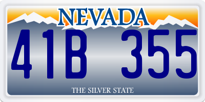 NV license plate 41B355