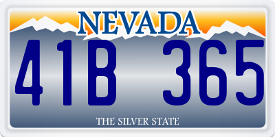 NV license plate 41B365