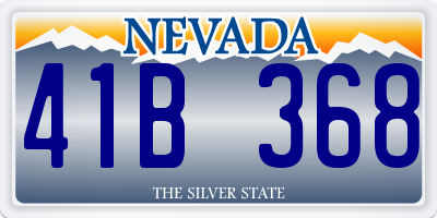 NV license plate 41B368
