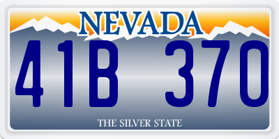 NV license plate 41B370