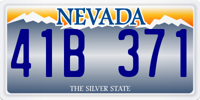 NV license plate 41B371