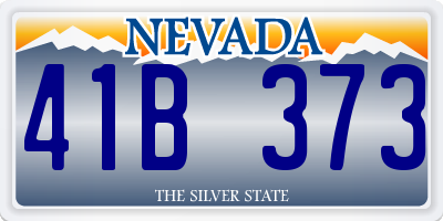 NV license plate 41B373