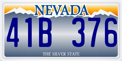 NV license plate 41B376