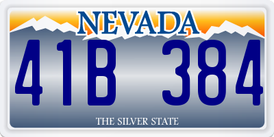 NV license plate 41B384